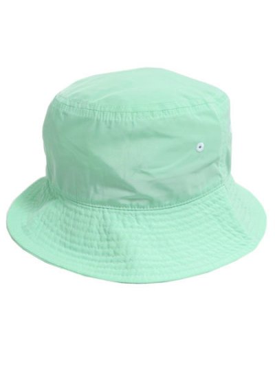 画像1: NEW HATTAN WHITE STITCHING POLY BUCKET HAT