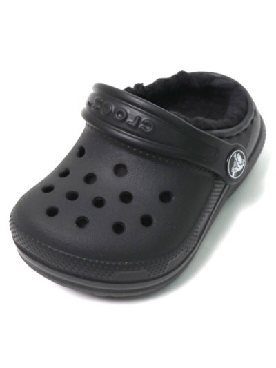 画像2: 【SALE】【KIDS】crocs TODDLER CLASSIC LINED CLOG BLACK/BLACK