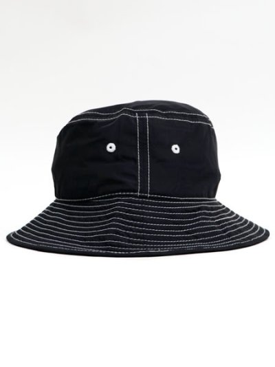 画像2: NEW HATTAN WHITE STITCHING POLY BUCKET HAT