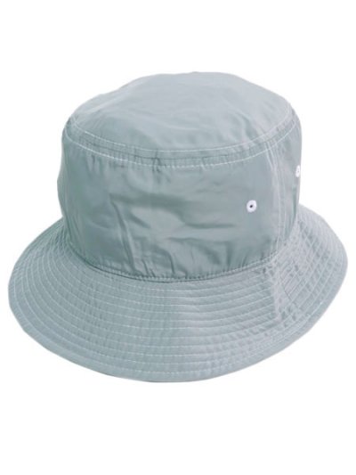 画像1: NEW HATTAN WHITE STITCHING POLY BUCKET HAT