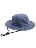 NEW HATTAN PIGMENT DYED SAFARI HAT-BLUE