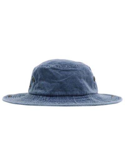 画像2: NEW HATTAN PIGMENT DYED SAFARI HAT-BLUE