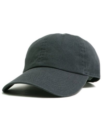 画像1: NEW HATTAN 6PNL COTTON CAP-CHARCOAL