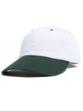 NEW HATTAN 6PNL 2T COTTON CAP-WHITE/DK GREEN