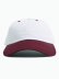 画像2: NEW HATTAN 6PNL 2T COTTON CAP-WHITE/BURGUNDY (2)