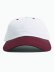 画像2: NEW HATTAN 6PNL 2T COTTON CAP-WHITE/BURGUNDY (2)