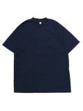 LOS ANGELES APPAREL 6.5oz GARMENT DYED POCKET TEE-NAVY