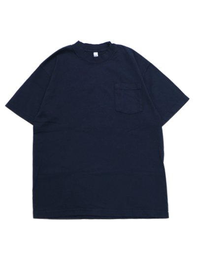 画像1: LOS ANGELES APPAREL 6.5oz GARMENT DYED POCKET TEE-NAVY