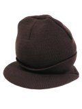 VISOR BEANIE-DK BROWN