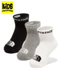 【KIDS】THE NORTH FACE KIDS ANKLE 3P SOCKS BLACK MULTI