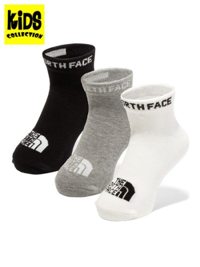 画像1: 【KIDS】THE NORTH FACE KIDS ANKLE 3P SOCKS BLACK MULTI