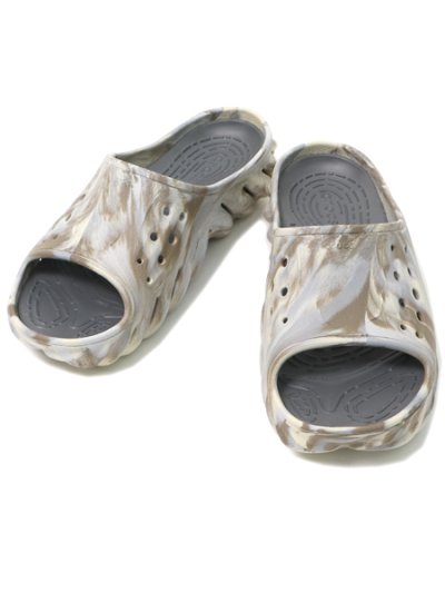 画像3: 【SALE】crocs ECHO MARBLED SLIDE BONE/MULTI