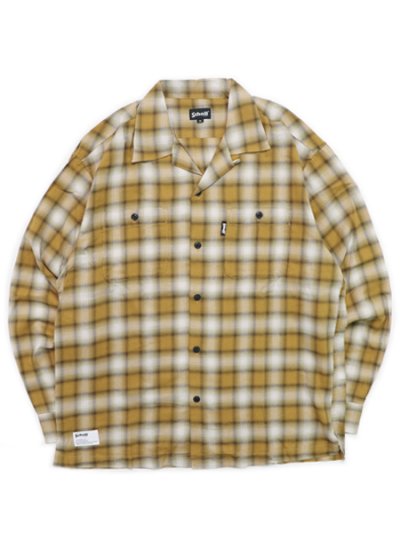 画像1: 【SALE】SCHOTT OMBRE PLAID L/S SHIRT