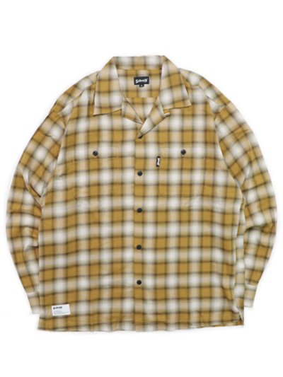 画像1: 【送料無料】SCHOTT OMBRE PLAID L/S SHIRT