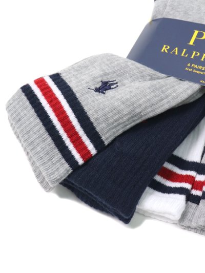 画像4: POLO RALPH LAUREN RAINBOW QTR 6PK SOCKS