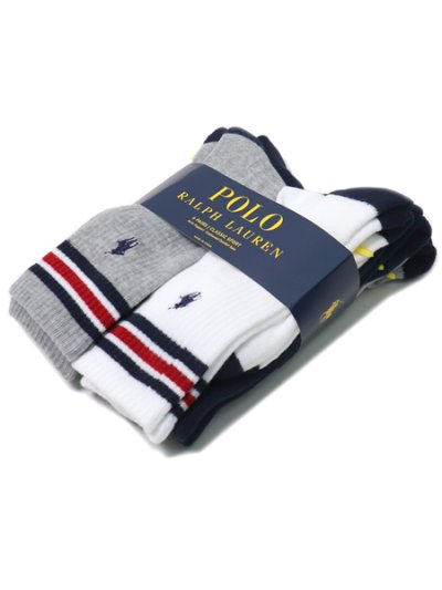 画像2: POLO RALPH LAUREN RAINBOW QTR 6PK SOCKS