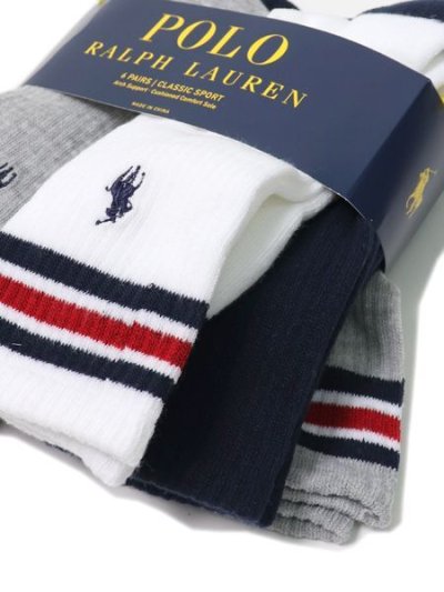 画像5: POLO RALPH LAUREN RAINBOW QTR 6PK SOCKS