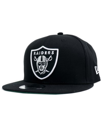 画像1: NEW ERA 9FIFTY NFL LV RAIDERS SHIELD LOGO BK/WH