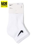 【KIDS】NIKE CHILD NIKE BACIS PACK ANKLE 3PK-WHITE