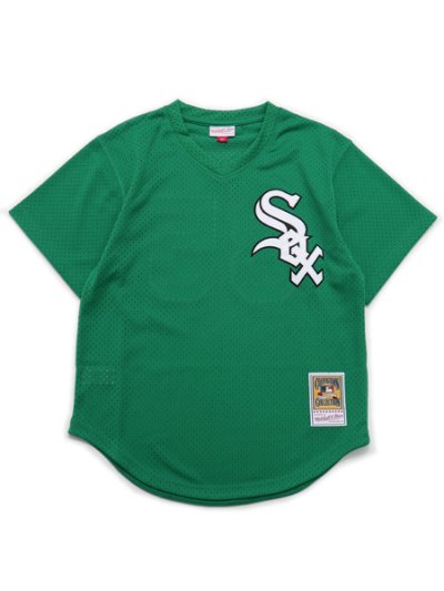 画像1: 【送料無料】MITCHELL & NESS ST.PATRICK'S DAY BP WHITE SOX 96 FRANK.T