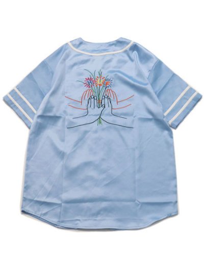 画像2: 【SALE】HUF COMMUNITY HAND BASEBALL JERSEY SKY