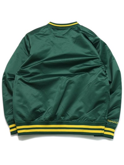 画像2: 【SALE】【送料無料】MITCHELL & NESS SIDELINE PULLOVER SATIN JACKET ATHLETICS
