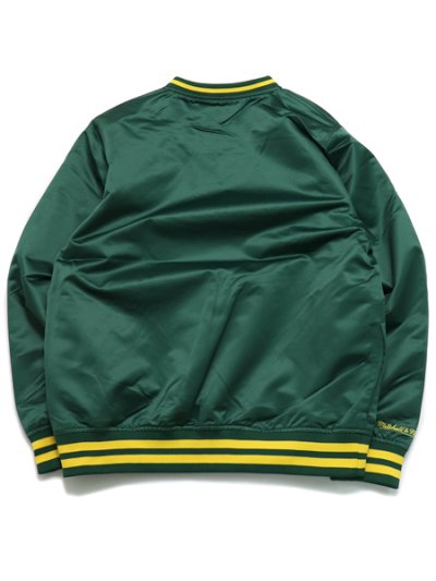 画像2: 【送料無料】MITCHELL & NESS SIDELINE PULLOVER SATIN JACKET ATHLETICS