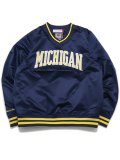 【SALE】【送料無料】MITCHELL & NESS SIDELINE PULLOVER SATIN JACKET MICHIGAN