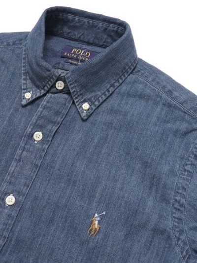 画像3: 【SALE】【送料無料】POLO RALPH LAUREN CLASSIC FIT DENIM BD SHIRT