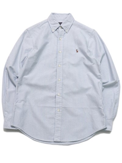 画像1: 【送料無料】POLO RALPH LAUREN CLASSIC FIT STRIPE OXFORD BD SHIRT