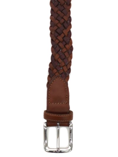 画像2: 【送料無料】POLO RALPH LAUREN WESTEND BRAID BELT SADDLE/DARK BROWN