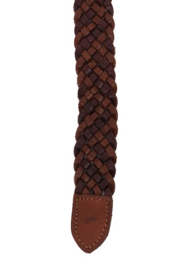 画像3: 【送料無料】POLO RALPH LAUREN WESTEND BRAID BELT SADDLE/DARK BROWN