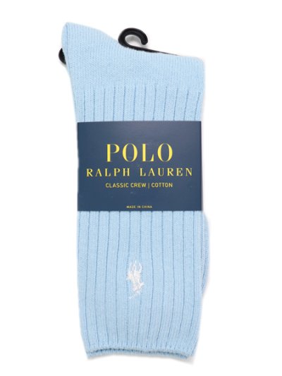画像1: POLO RALPH LAUREN COTTON RIB CREW SOCKS