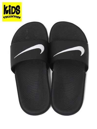 画像1: 【SALE】【KIDS】NIKE KAWA SLIDE GS/PS BLACK/WHITE