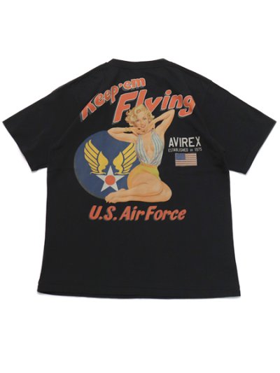 画像1: 【SALE】AVIREX S/S PIN UP TEE USAF