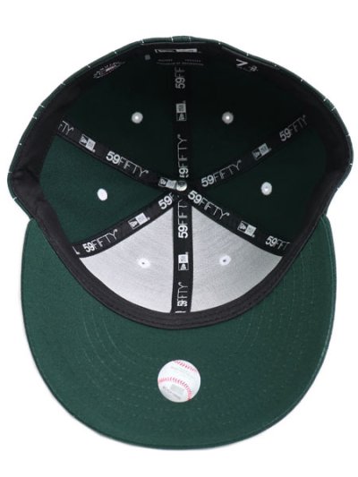 画像5: 【SALE】NEW ERA LP 59FIFTY PINSTRIPE ATHLETICS DK GREEN
