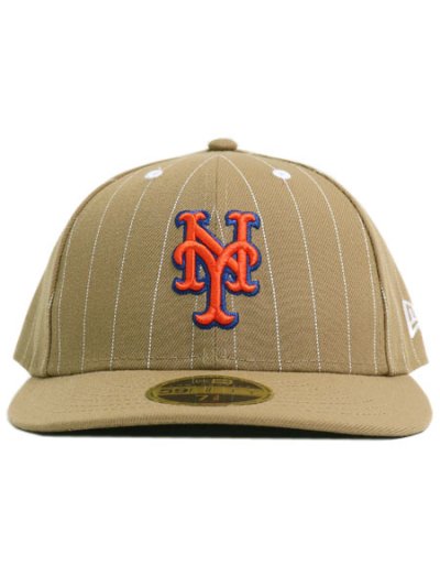 画像2: 【SALE】NEW ERA LP 59FIFTY PINSTRIPE METS KHAKI