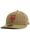 NEW ERA LP 59FIFTY PINSTRIPE METS KHAKI