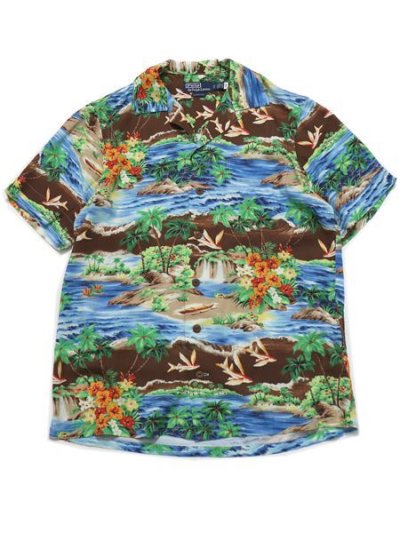 画像1: 【SALE】【送料無料】POLO RALPH LAUREN CLASSIC F FLY FISH PARADISE CAMP SHIRT