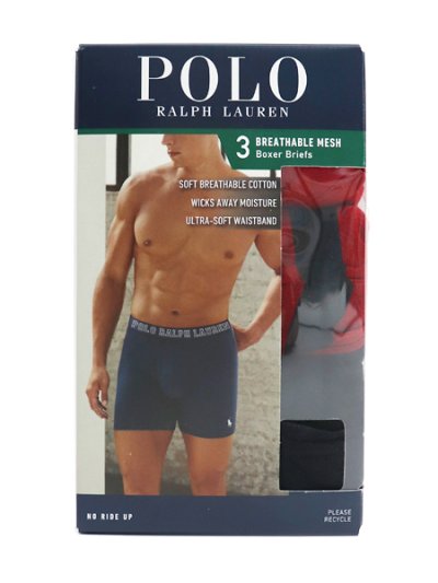 画像1: POLO RALPH LAUREN CLASSIC FIT BREATHABLE MESH 3P BOXER