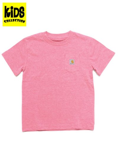 画像1: 【KIDS】CARHARTT KIDS YTH SS POCKET TEE-PNK LEMONADE HTR