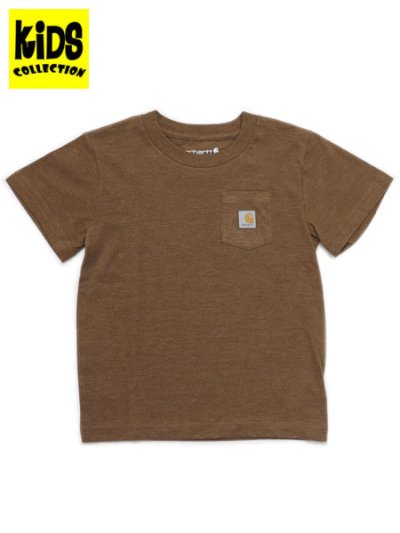 画像1: 【KIDS】CARHARTT KIDS YTH SS POCKET TEE-CARHARTT BROWN HT