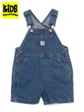 【KIDS】CARHARTT KIDS RUGGED FLEX LOOSE DNM SHORTALL-MDW