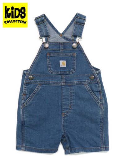 画像1: 【KIDS】CARHARTT KIDS RUGGED FLEX LOOSE DNM SHORTALL-MDW