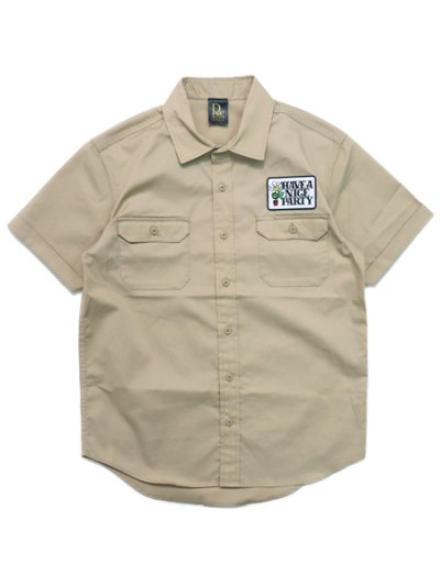 画像1: 【SALE】Rap Attack HAVE A NICE PARTY WORK SHIRT MOCA BEIGE