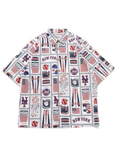 画像1: 【SALE】REYN SPOONER NEW YORK METS AMERICANA SHIRT