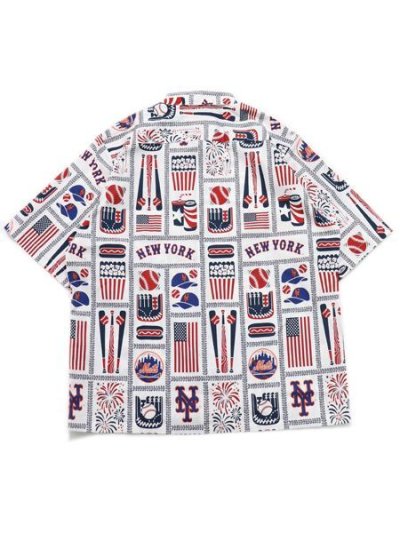 画像2: 【SALE】REYN SPOONER NEW YORK METS AMERICANA SHIRT