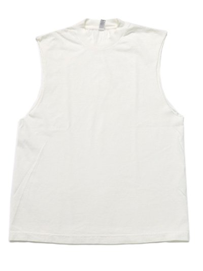 画像1: LOS ANGELES APPAREL SLEEVELESS TEE 6.5oz FINISHED HEM-OFF WHITE