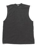 LOS ANGELES APPAREL SLEEVELESS TEE 6.5oz FINISHED HEM-V.BLK