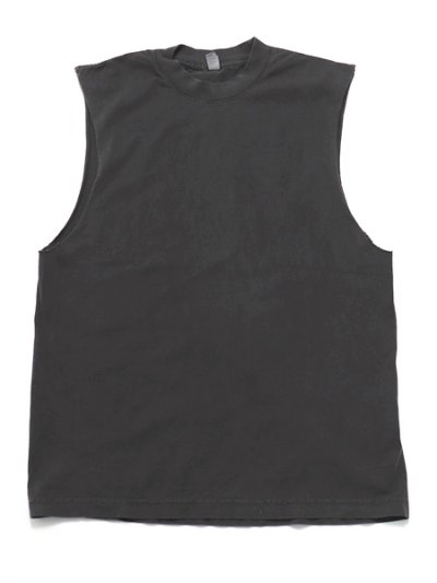 画像1: LOS ANGELES APPAREL SLEEVELESS TEE 6.5oz FINISHED HEM-V.BLK